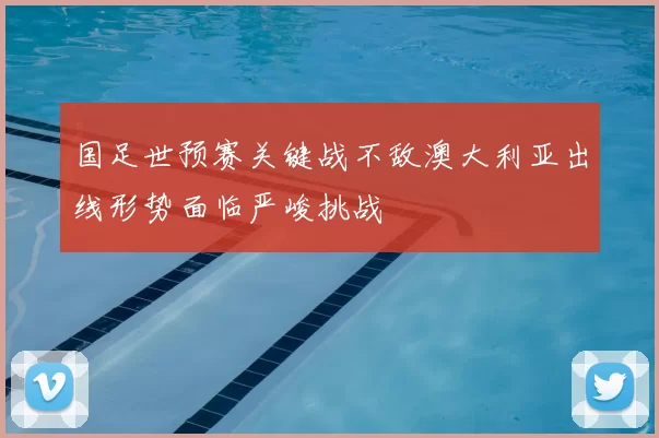 国足世预赛关键战不敌澳大利亚出线形势面临严峻挑战